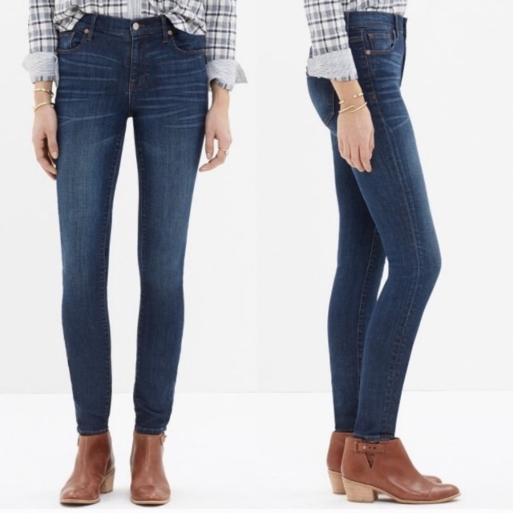 High riser skinny in Atlantic wash